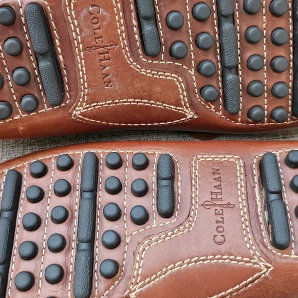 Cole Haan Men Loafer Shoes Slip On Brown Genuine Leather Moccasin Shoes Size 9D - Picture 10 of 10